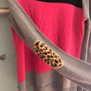 Colorblock/Leopard Sweater